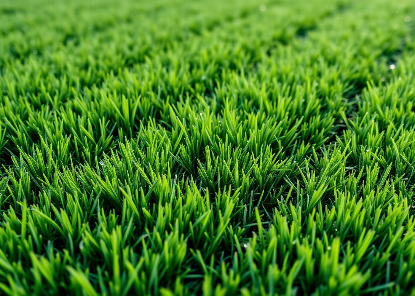 Freshly mowed striped lawn